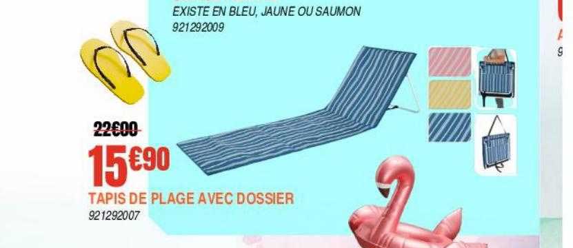 Tapis De Plage Avec Dossier