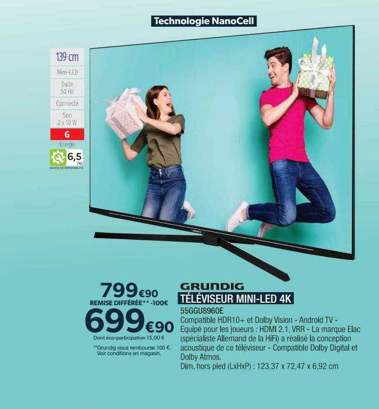 Téléviseur Mini-led 4k Grundig