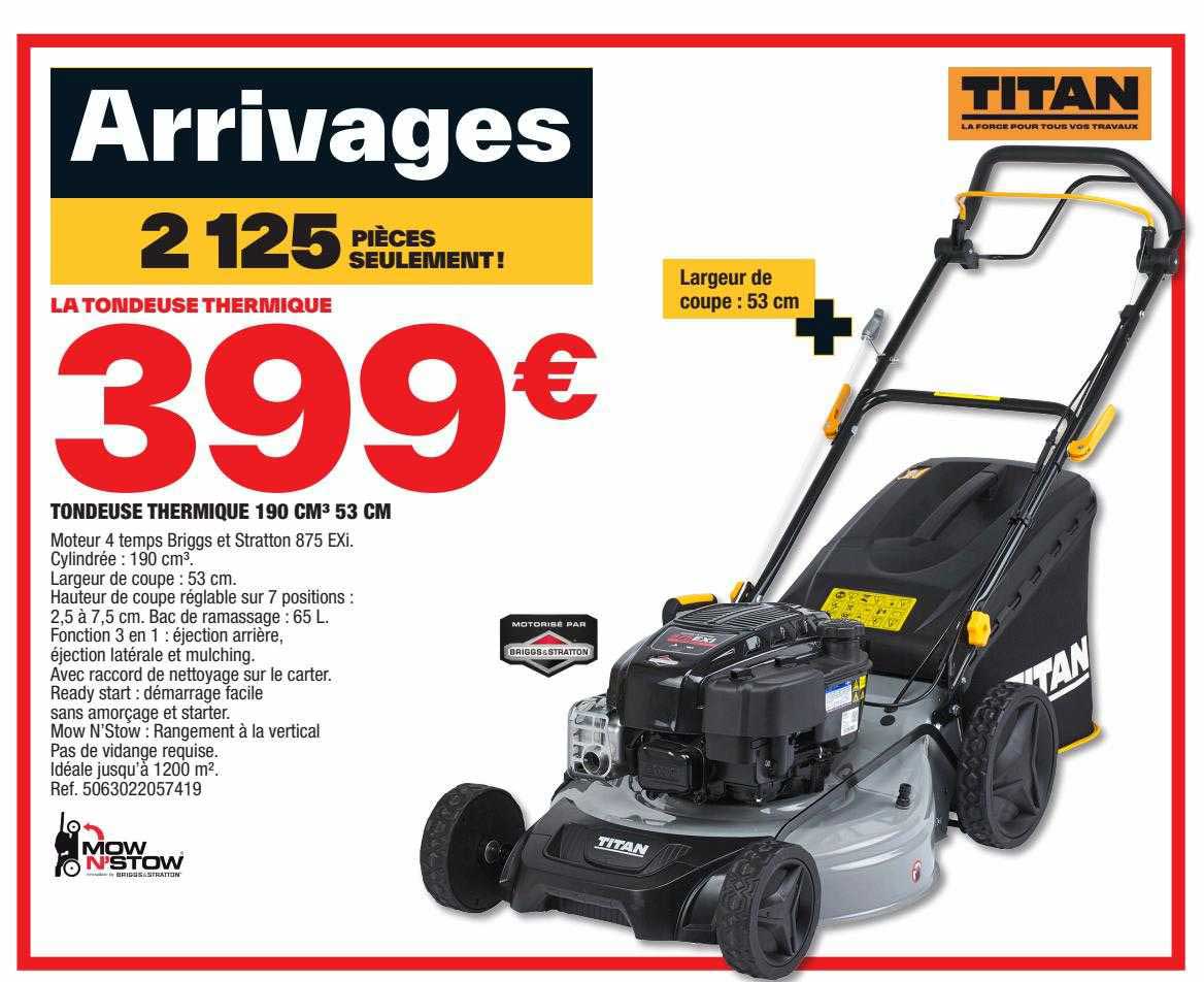 Tondeuse Thermique 190 Cm³ 53 Cm Titan