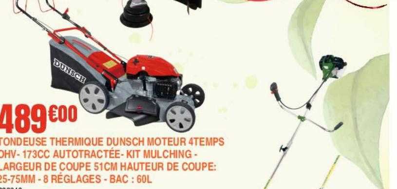 tondeuse thermique dunsch moteur 4 temps