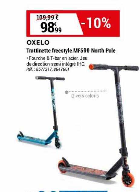trottinette freestyle mf500 north pole oxelo