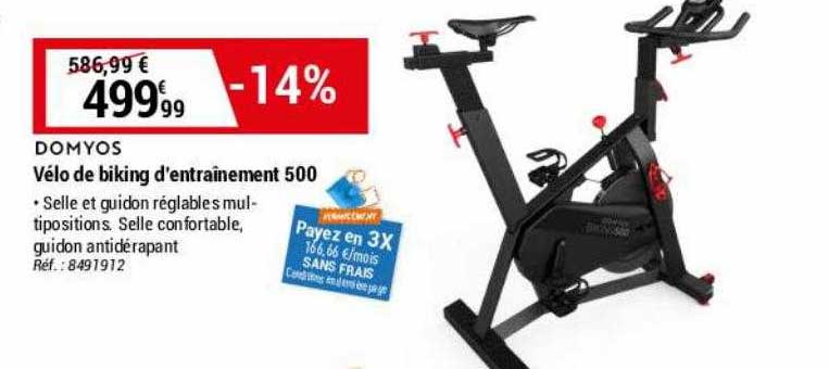 vélo de biking d'entraînement 500 domyos
