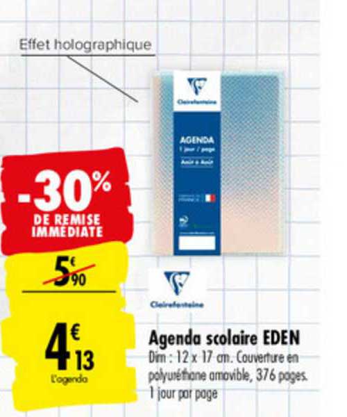 Agenda Scolaire Eden