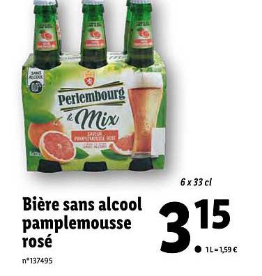 Bière Sans Alcool Pamplemousse Rosé