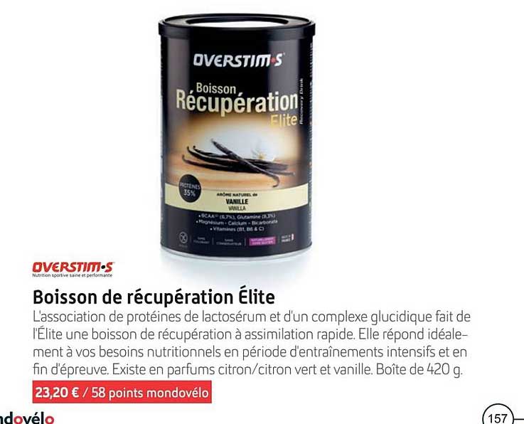 boisson de récupération élite