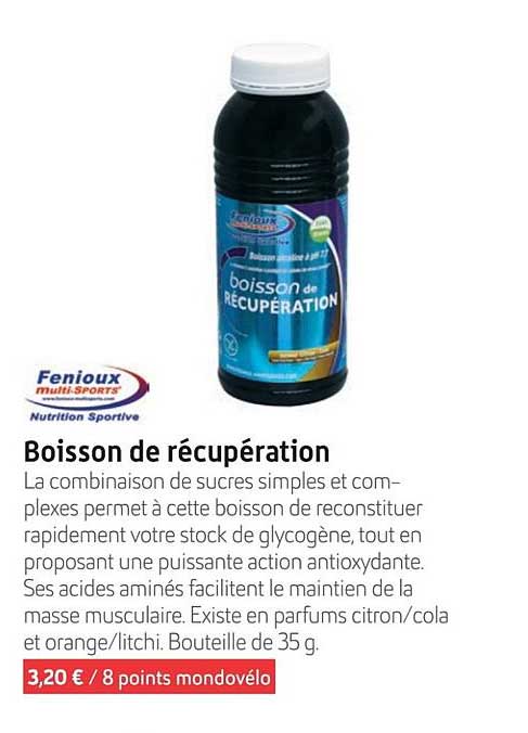 boisson de récupération