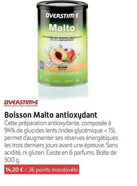 boisson malto antioxydant