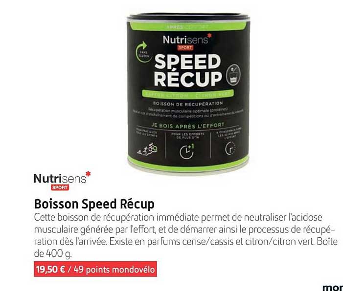 boisson speed récup