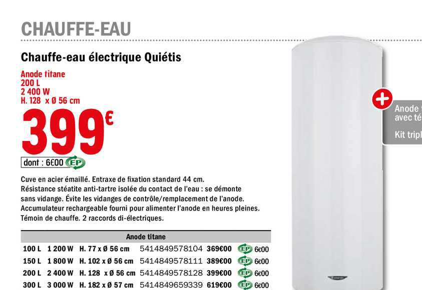chauffe eau électrique quiétis