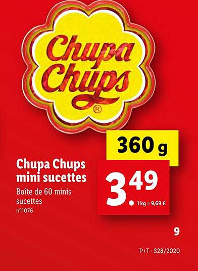 chupa chups mini sucettes
