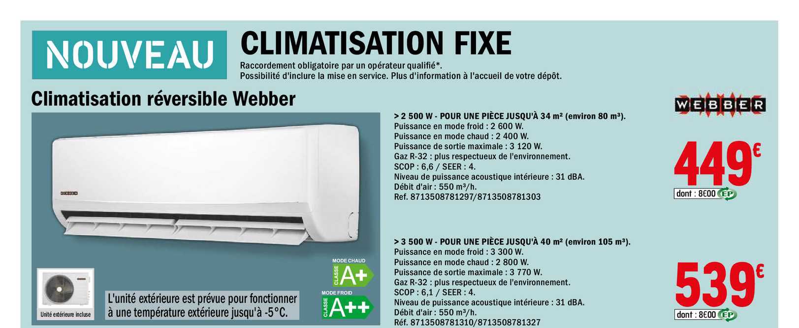 Climatisation Réversible Webber