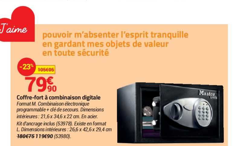 coffre fort à combinaison digitale