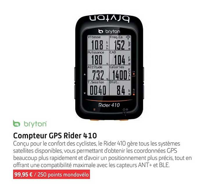 compteur gps rider 410