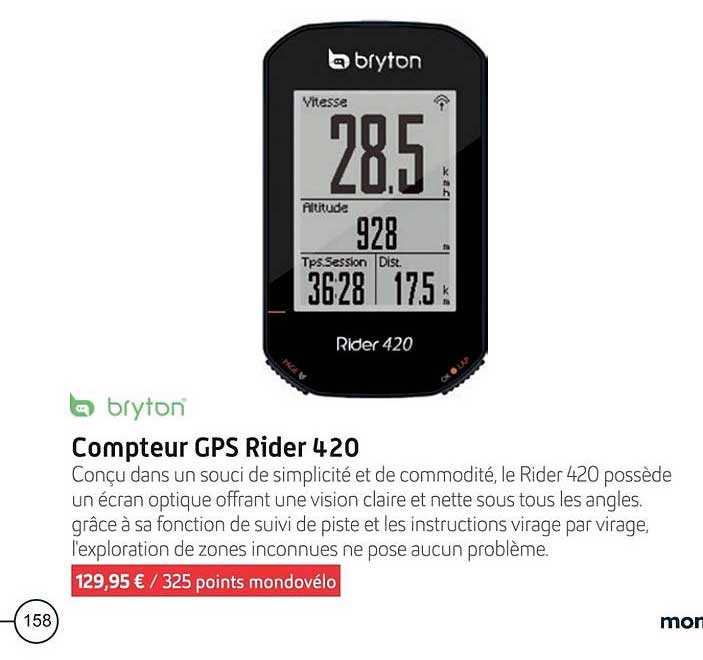compteur gps rider 420