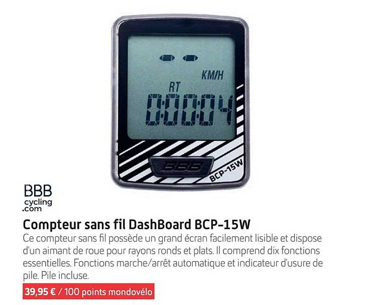 compteur sans fil dashboard bcp-15w