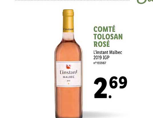 comté tolosan rosé l'instant malbec