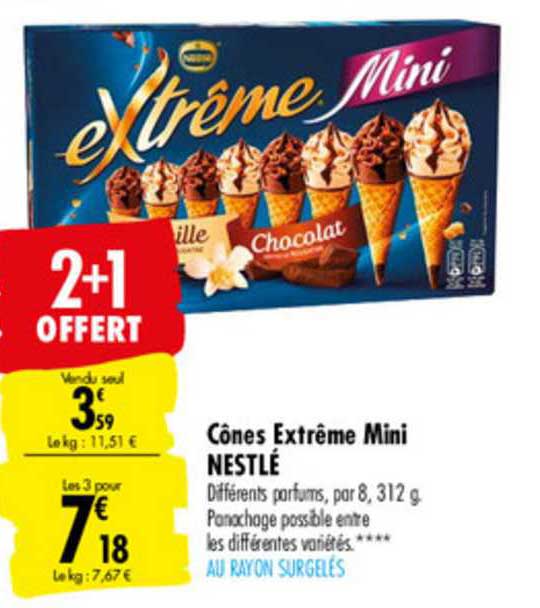 Cônes Extrême Mini Nestlé