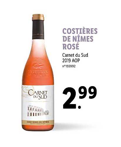 costières de nîmes rosé carnet du sud