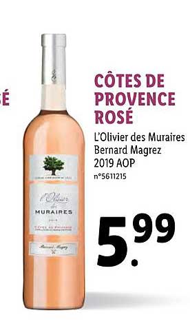 côtes de provence rosé l'olivier des muraires