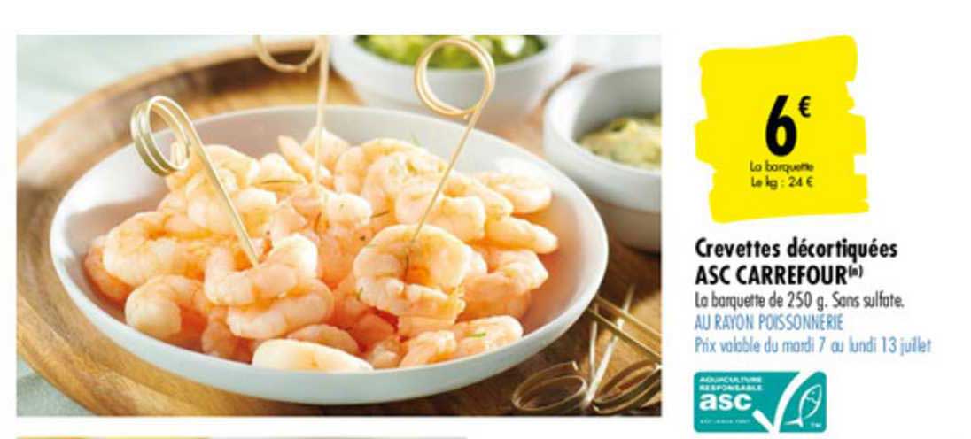 Crevettes Décortiquées Asc Carrefour