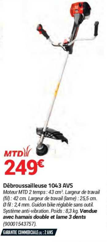 débroussailleuse 1043 avs mtd