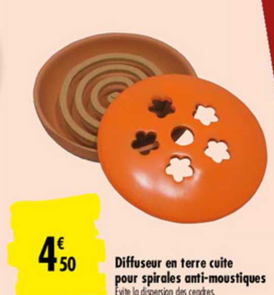 diffuseur en terre cuite pour spirales anti-moustiques