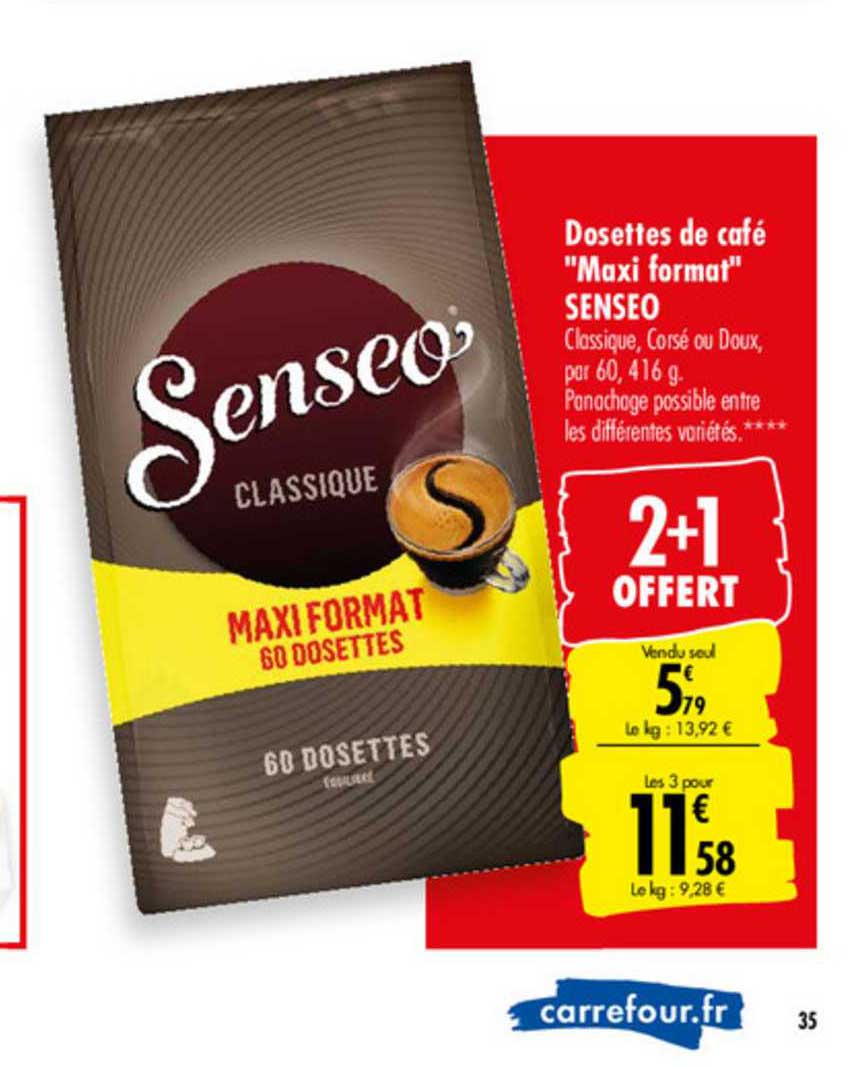 dosettes de café "maxi format" senseo