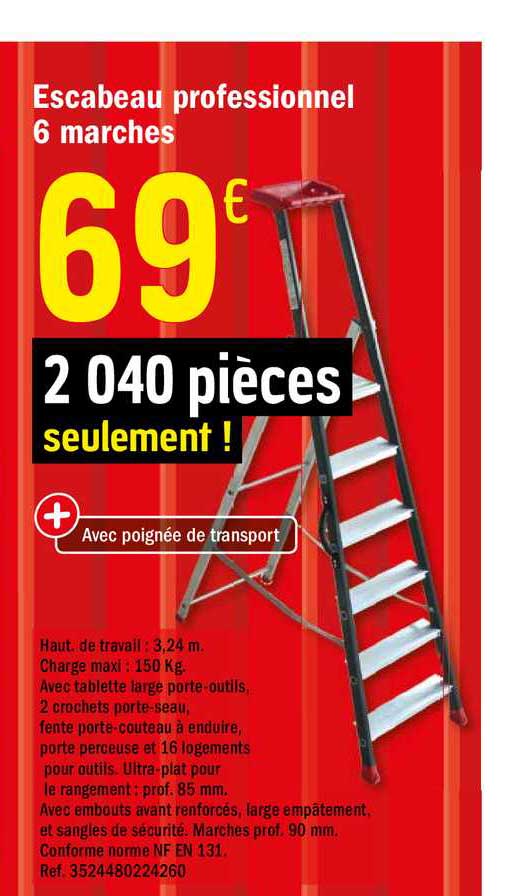Escabeau Professionnel 6 Marches