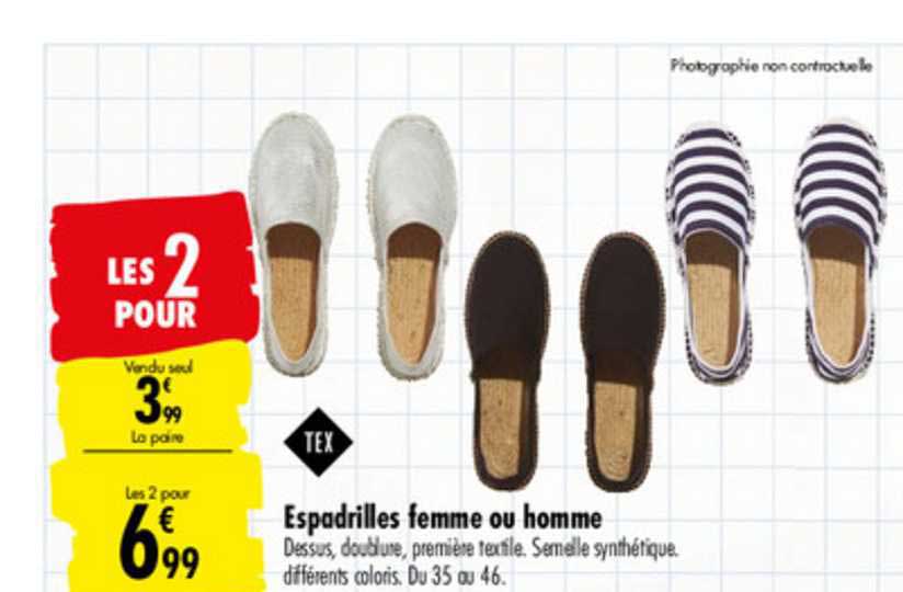 espadrilles femme ou homme