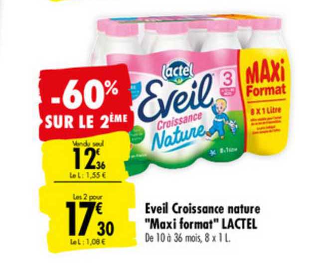 eveil croissance nature"maxi format" lactel