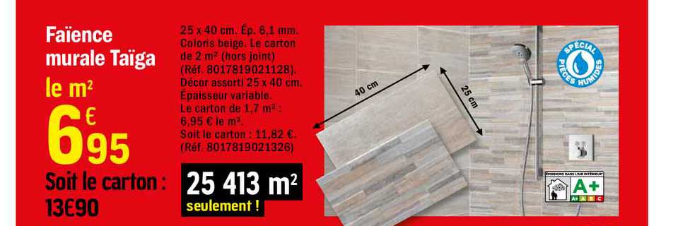 faïence murale taïga