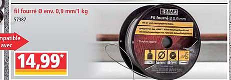 fil fourré env. 0.9mm 1 kg