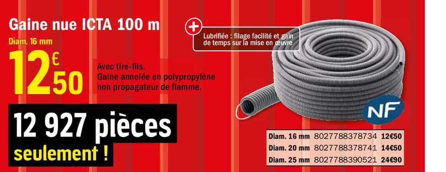 gaine nue icta 100 m nf