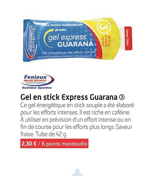 gel en stick express guarana ③