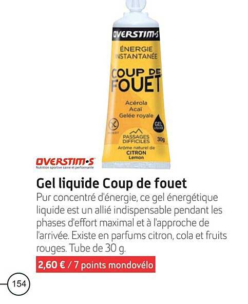 gel liquide coup de fouet