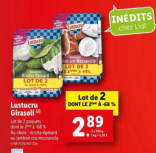 girasoli lustucru lot de 2 dont le 2ème à -68%