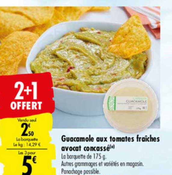 Guacamole Aux Tomates Fraîches Avocat Concassé