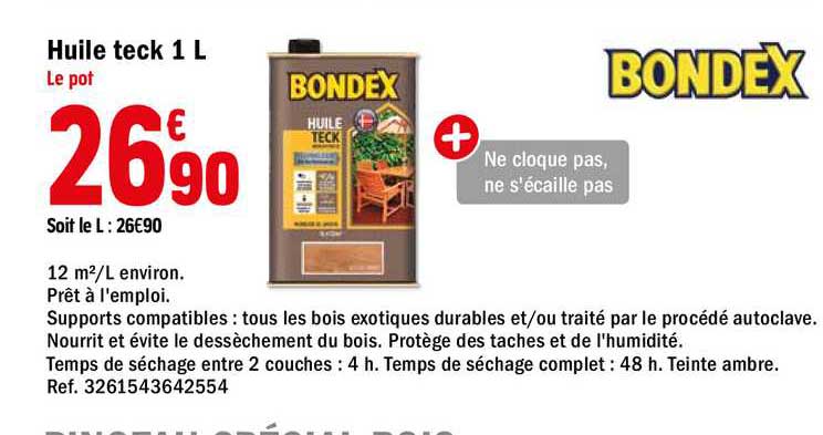 huile teck 1 l bondex