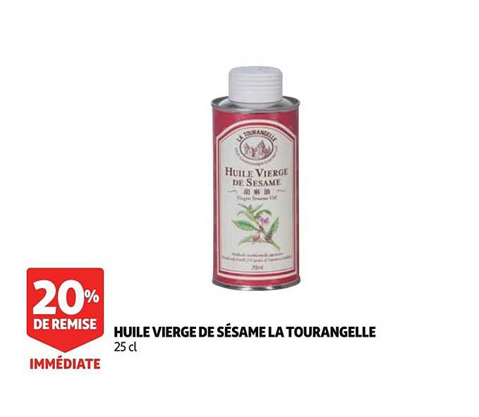 huile vierge de sésame la tourangelle 20% de remise immédiate