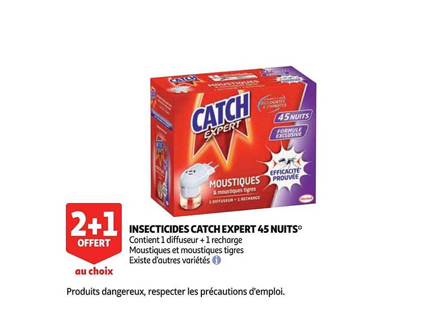 insecticides catch expert 45 nuits 2+1 offert au choix