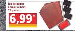 Jeu De Papier Abrasif à Main 24 Pièces