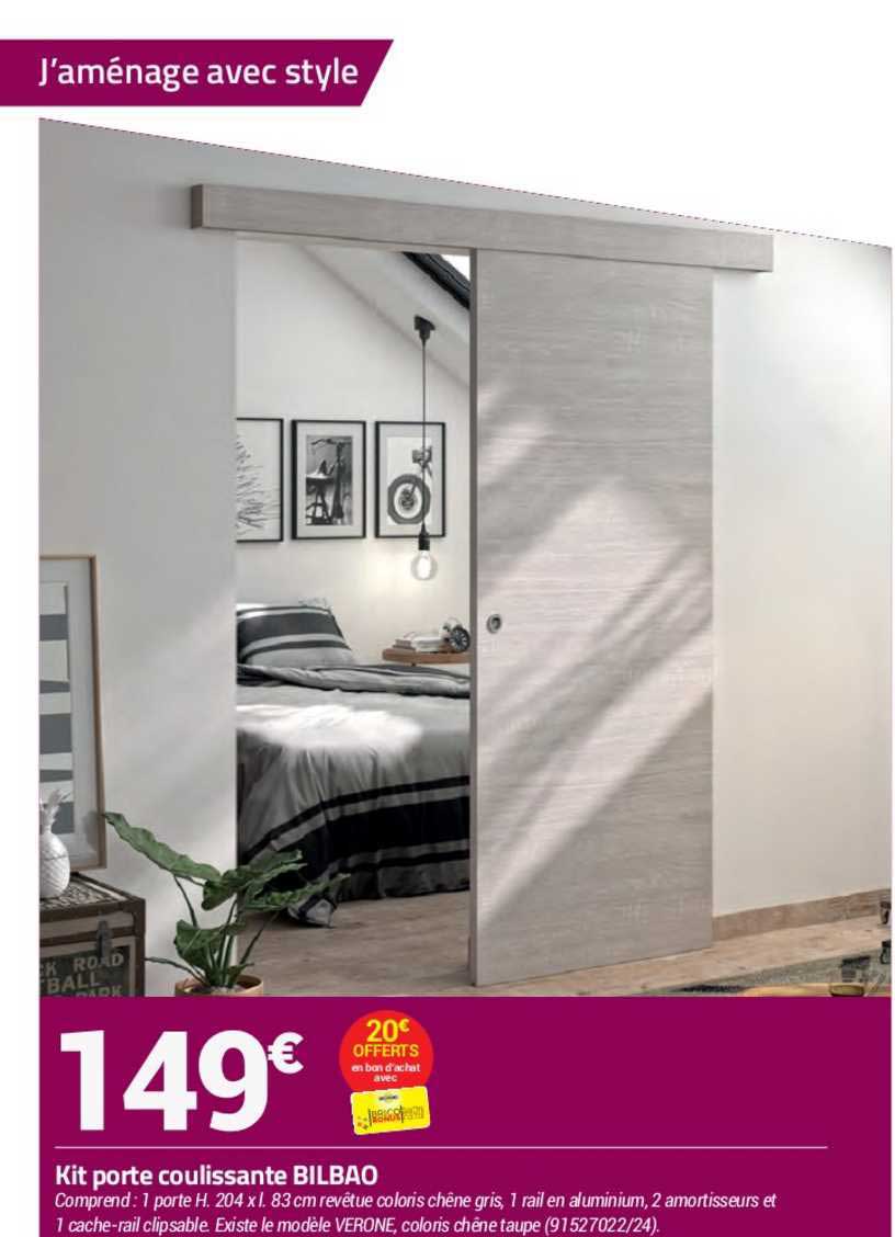 kit porte coulissasnte bilbao