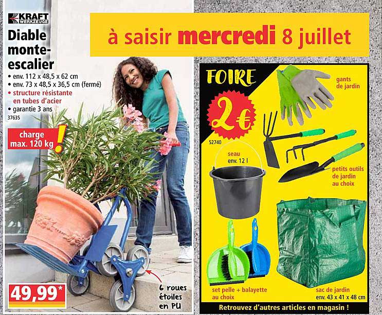 Kraft Werkzeuge diable monte escalier