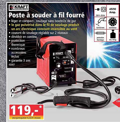 Kraft Werkzeuge poste à souder à fil fourré