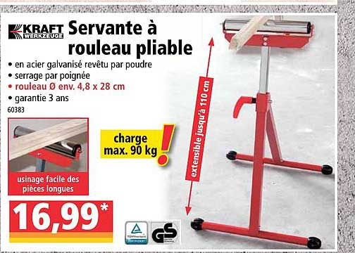 Kraft Werkzeuge servante à rouleau pliable