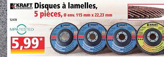 kraft werkzeuge  disque à lamelles
