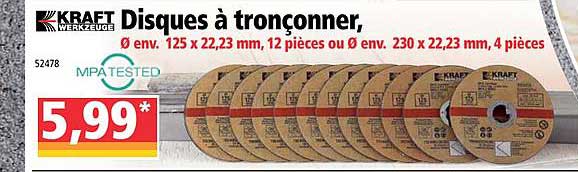 kraft werkzeuge disque à tronçonner