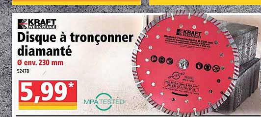 Kraft Werkzeuge  Disque à Tronçonner Diamanté