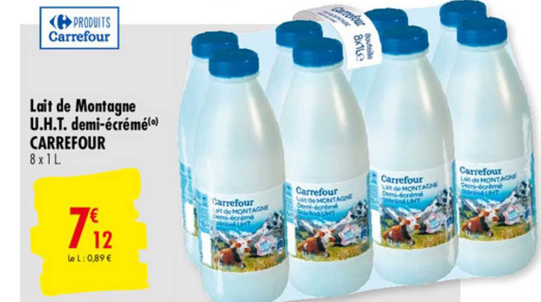 lait de montagne u.h.t. demi-écrémé