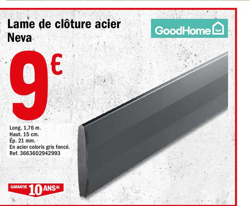 Lame De Clôture Acier Neva Goodhome